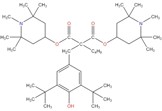 Bis(1,2,2,6,6-pentamethyl-4-piperidinyl)-[[3,5-bis(1,1-dimethylethyl)-4-hydroxyphenyl]methyl]butylmalonate