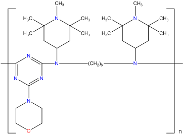 1,6 hexanediamine, n,n' bis 2,2,6,6 tetramethyl  4 piperidinyl polymers with morpholine 2,4,6 trichloro  1,3,5 triazine