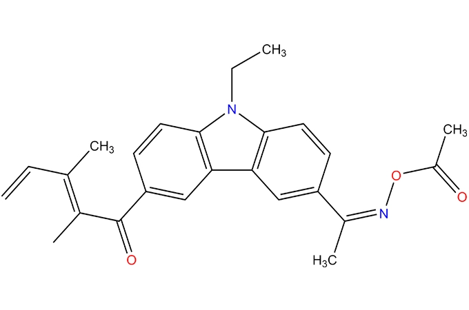 [1-[9-ethyl-6-(2-methylbenzoyl)carbazol-3-yl]ethylideneamino] acetate