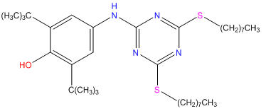 2,6 di tert butyl 4 4,6 bis octylthio 1,3,5 triazin 2 yl amino phenol
