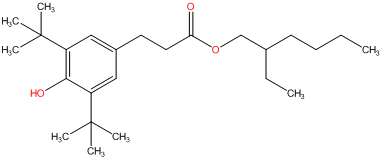 benzenepropanoic acid 3,5 bis 1,1 dimethylethyl 4 hydroxy 2 ethylhexyl ester