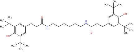 n,n’ hexane 1, 6 dihylbis 3 3,5 di tert butyl 4 hydroxyphenylpropionamide