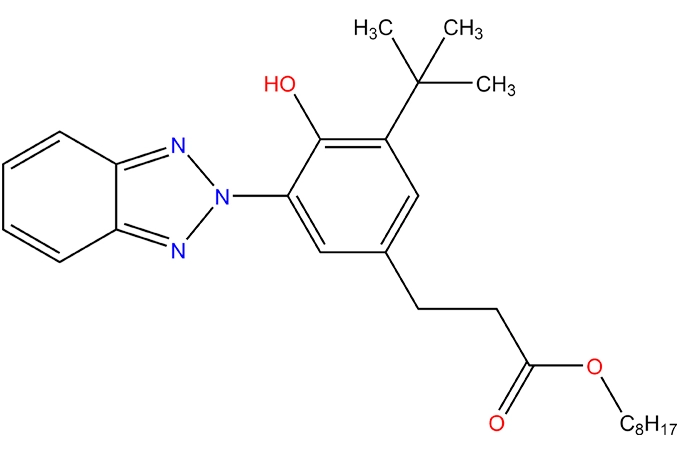 3-(2H-Benzotriazolyl)-5-(1,1-di-methylethyl)-4-hydroxy-benzenepropanoic acid octyl esters