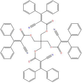 1,3 bis 2’ cyano 3’,3’ diphenylacryloyl oxy 2,2 bis 2’ cyano  3’,3’ diphenylacryloyl oxy methyl propane