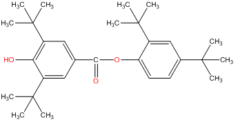 2,4 di tert butylphenyl 4’ hydroxy 3’,5’ di tert butyl benzoate
