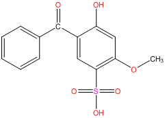 2 hydroxy 4 methoxy benzophenone 5 sulphonic acid