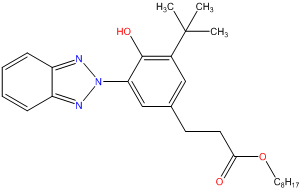 3 2h benzotriazolyl 5 1,1 di methylethyl 4 hydroxy benzenepropanoic acid octyl esters