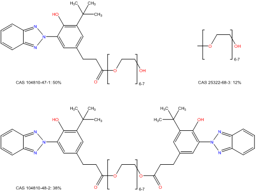 mix.α 3 3 2h benzotriazol 2 yl 5 1,1 dimethylethyl 4hydroxyphenyl 1 oxopropyl ω hydroxypoly oxo 1,2 ethanediyl 