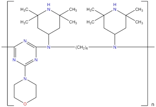 N,N'-Bis(2,2,6,6-tetramethyl-4-piperidinyl)-1,6-hexanediamine-2,4-dichloro-6-morpholino-1,3,5-triazine copolymer