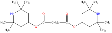 bis 2,2,6,6, tetramethyl 4 piperidinyl decanedioate and n,n' bis 2,2,6,6 tetramethyl 4 piperidinyl 1,6 hexanediamine polymer with 2,4,6 trichloro 1,3,5 triazine and 2,4,4  trimethyl 1,2 pentanamine