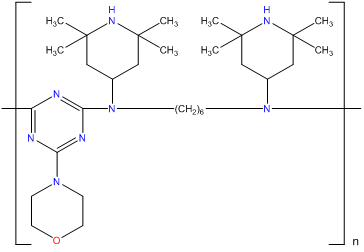 n,n' bis 2,2,6,6 tetramethyl 4 piperidinyl 1,6 hexanediamine 2,4 dichloro 6 morpholino 1,3,5 triazine copolymer
