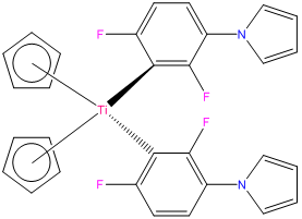 bis cyclopentadienyl bis 2,6 difluoro 3 1 pyrryl phenyl titanium