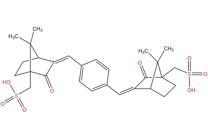 Terephthalylidene dicamphor sulfonic acid