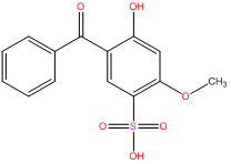 2 hydroxy 4 methoxy benzophenone 5 sulphonic acid