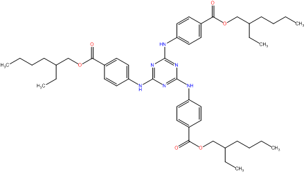 tris 2 ethylhexyl 4,4',4'' 1,3,5 triazine 2,4,6 triyltriimino tribenzoate