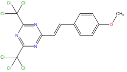 2 2 4 methoxyphenyl 2 yl vinyl 4,6 bis trichloromethyl 1,3,5 triazine