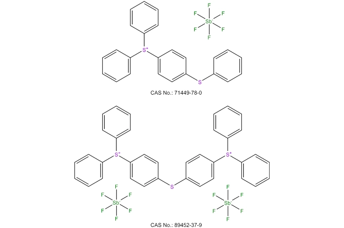 Mixed type triphenyl sulfonium hexafluoroantimonate salt